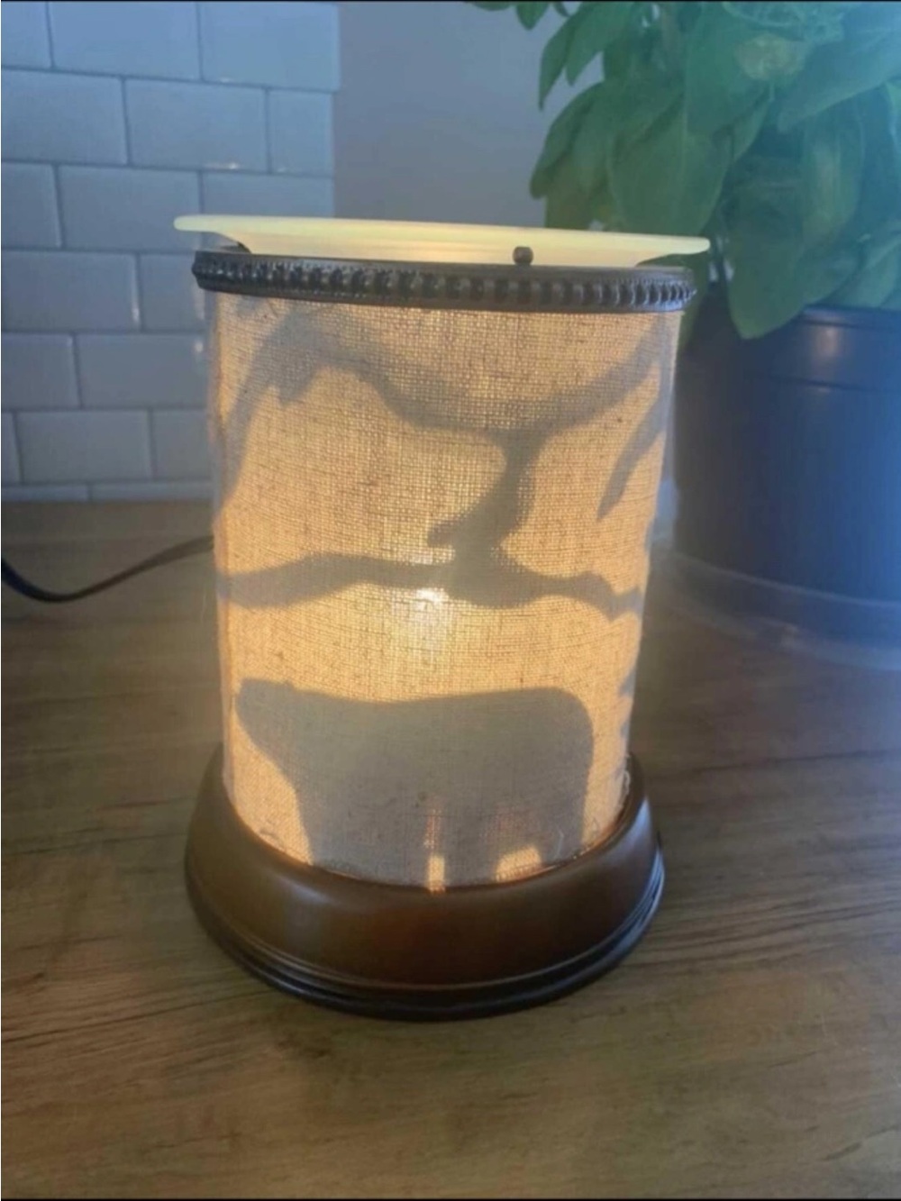 Scentsy Shadow Collection Wax Melter- Mountain Linen - Home Accents